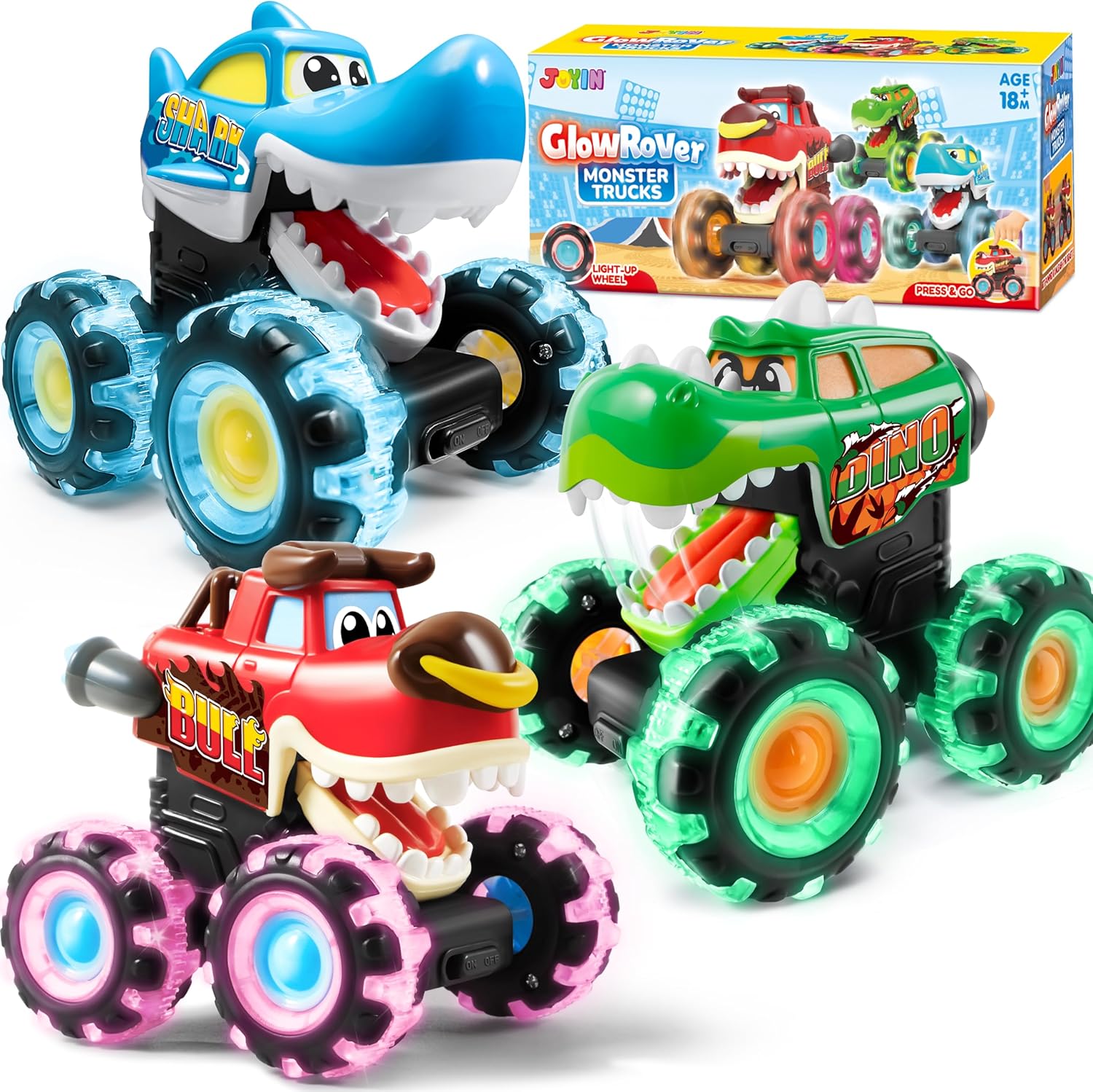 Party Games Birthday - Набор из 3 машинок JOYFY Monster